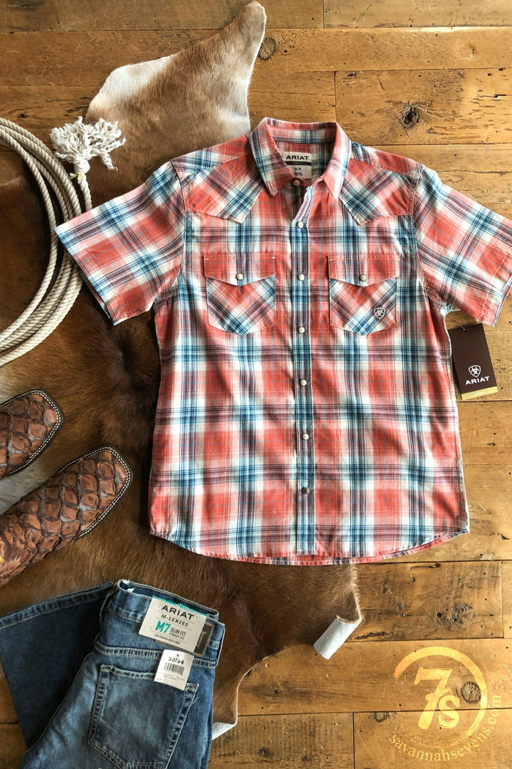 Cameron Ariat Men's Plaid Button Up