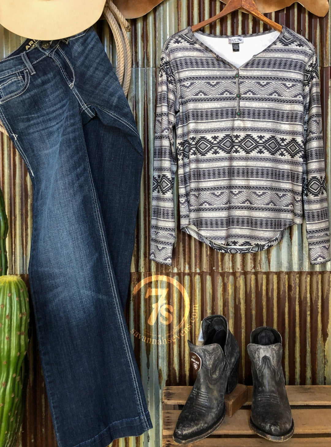 Cheyenne Southwest Henley Top