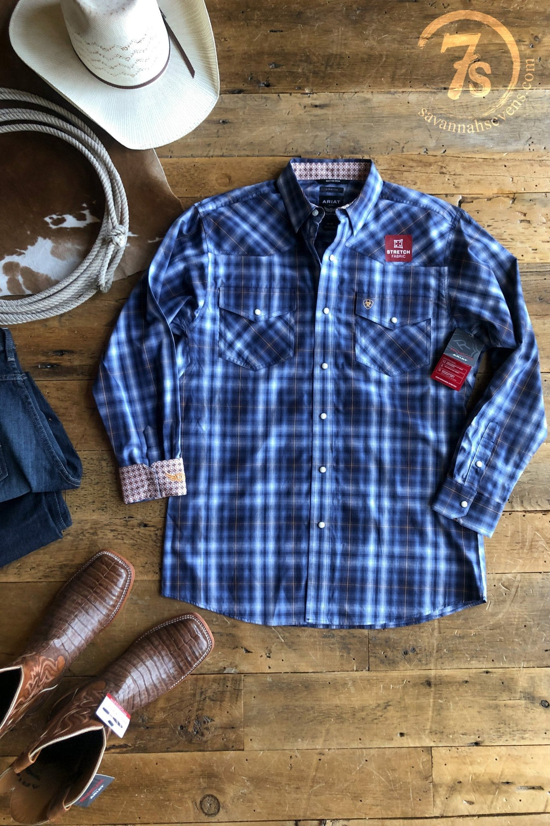 Dalton Ariat Men's Plaid Pearl Snap
