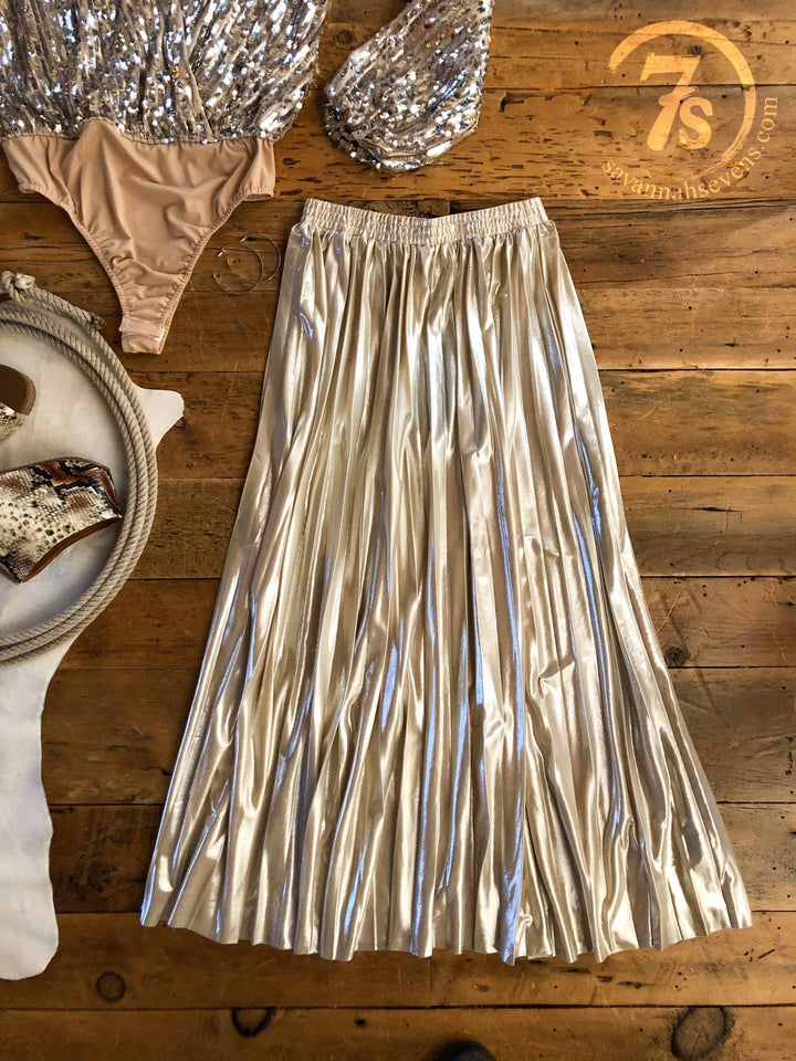 Santa Anna Champagne Tinsel Skirt