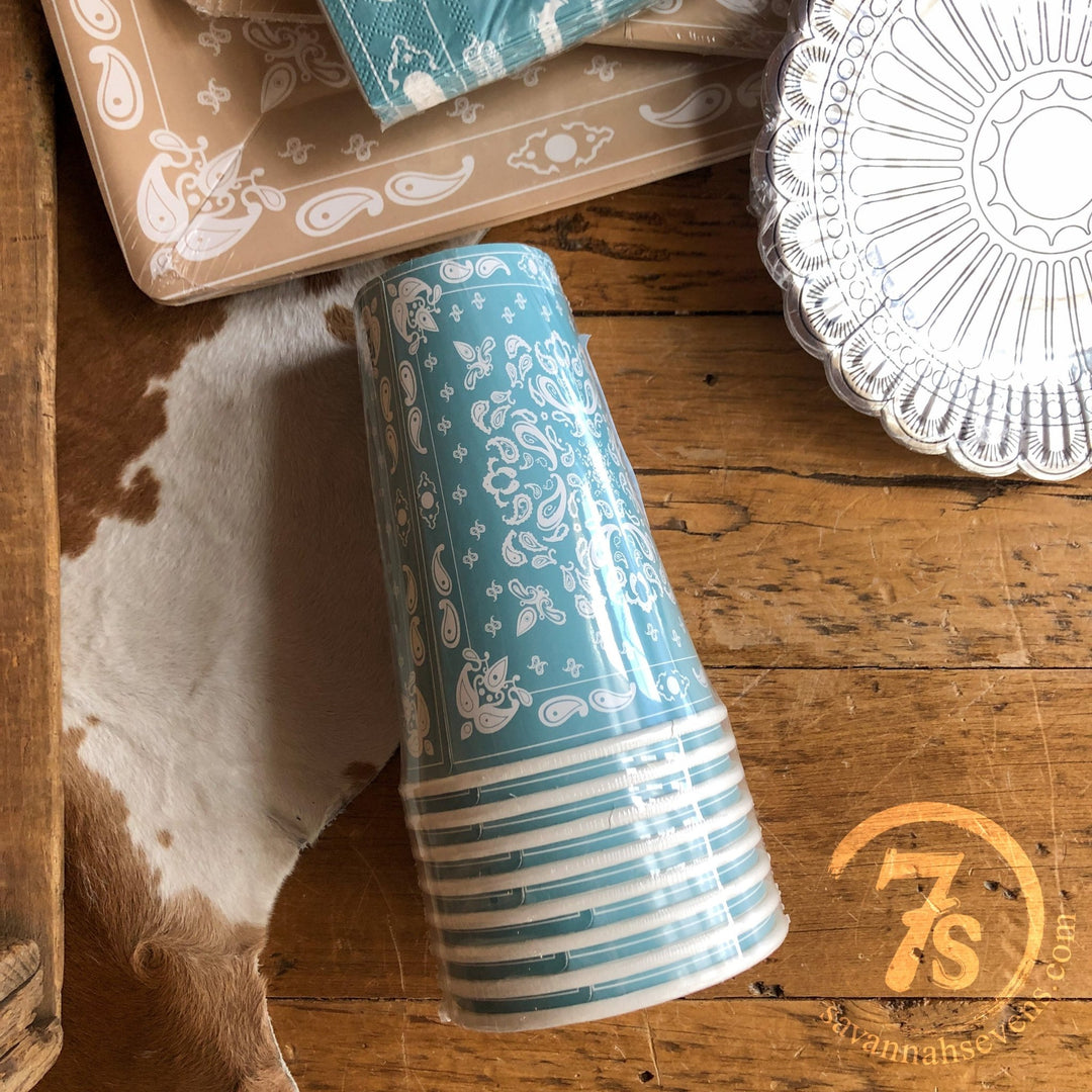Turquoise Bandana Cups
